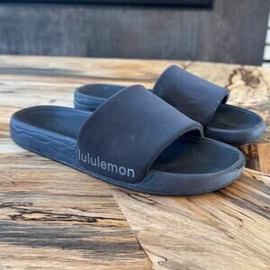 Lululemon Restfeel Slides Sandals in Matte Black/Graphite Grey - Women’s Size 7